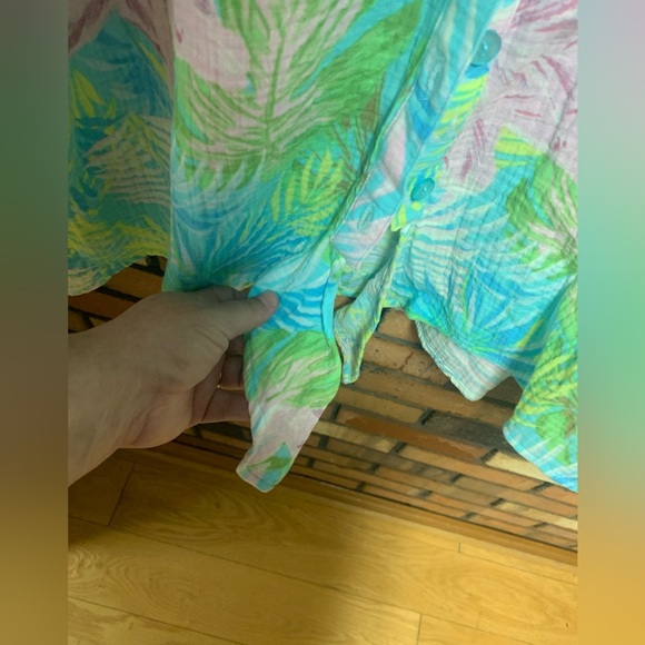 Belle Beach by Kim Gravel Tropical Print Button Down Shirt and Shorts Set - Picture 4 of 8